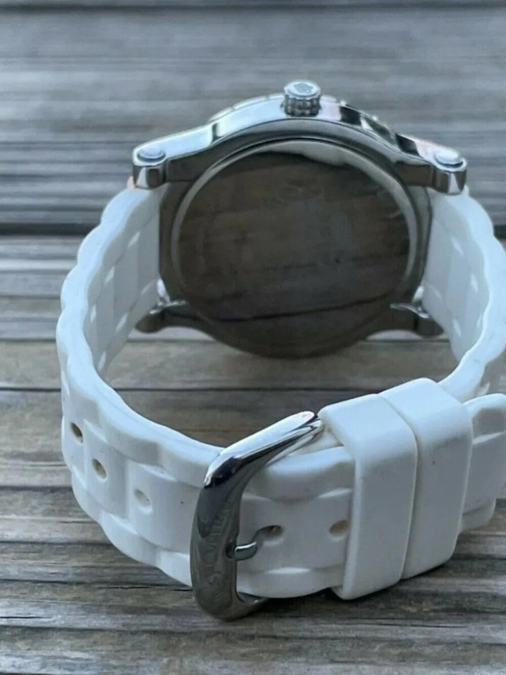 Juicy Couture Women WristWatch White Band Crystals Accents Face Analog Watch - Picture 7 of 12